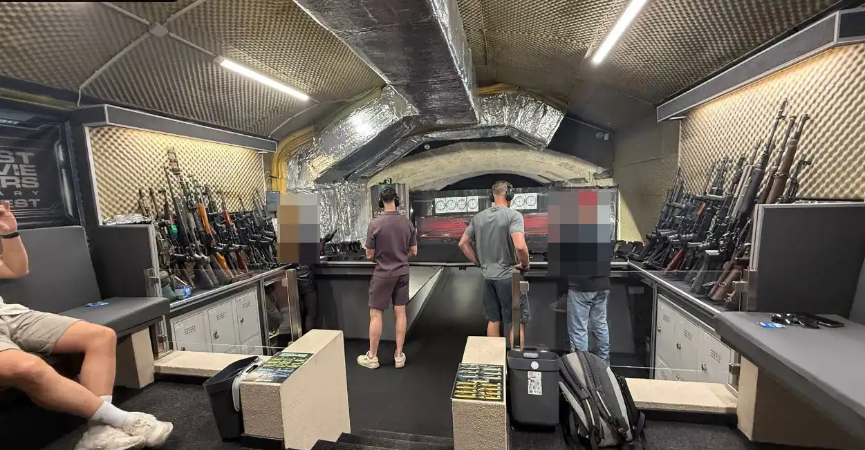 Clean shooting range interior