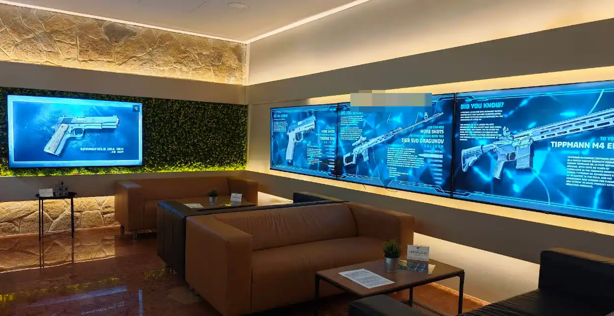 Premium shooting range lounge